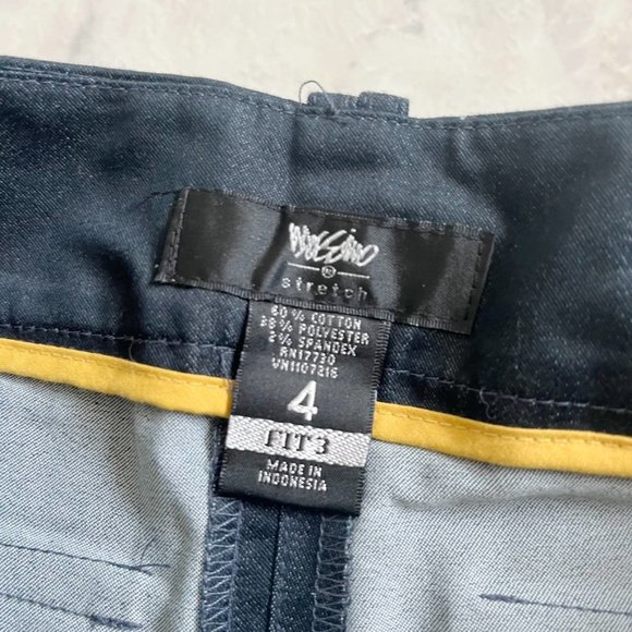 NEW Mossimo Chino Navy Stretch Bermuda Shorts Women 4 - Picture 3 of 6